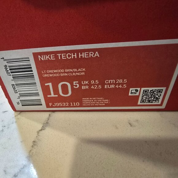 Nike Tech Hera Men's Shoes Size 10.5 FJ9532 110 LT Orewood Brown/Teal/Khaki NEW - Picture 10 of 14